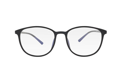 Black matte blue light blocking glasses made from TR90.