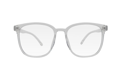 Clear oversized blue light blocking glasses made from TR90